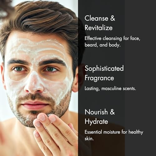 Men¡¯s Moisturizing Scrub Soap Set of 4 Handmade Natural Bars Rugged Masculine Scents Deep Cleanse Hydrate Nourish Face Beard Body (Option 2)