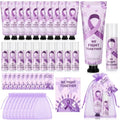Purple Ribbon Awareness Gift Set - Lip Balm & Hand Cream Set with Organza Bags & Cards - 30 Sets
