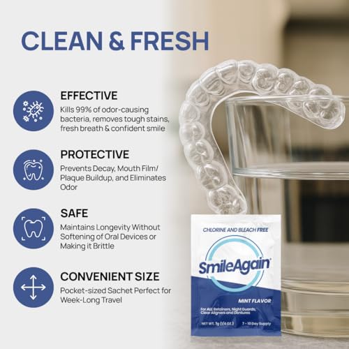 Smile Again Mint Retainer & Aligner Cleaner Crystals 3-Month Supply