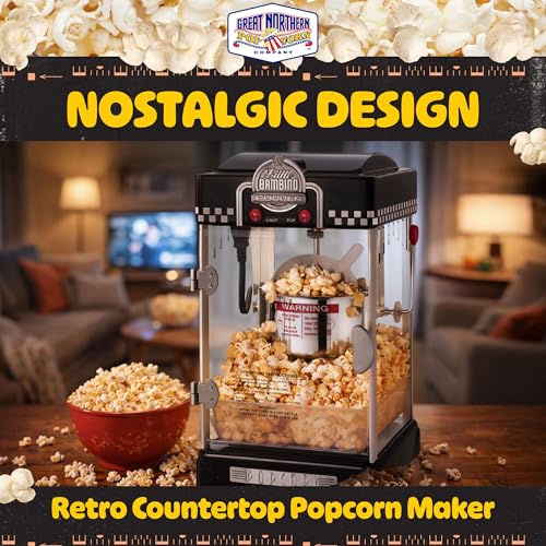 Popcorn Machine Little Bambino 2.5oz Black Countertop Popper