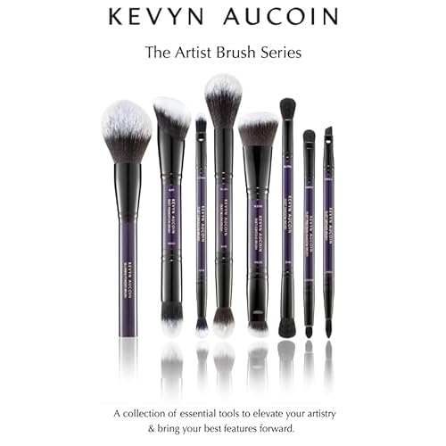 Kevyn Aucoin Angled Fan Mascara Brush: Achieve feathered, separated lashes with any mascara. Dual-fiber design ensures a clean & even application for voluminous lashes. No clumps. Makeup artist go to.