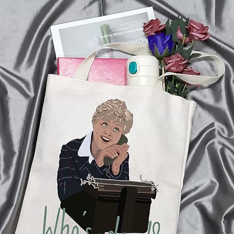 GJTIM Murder TV Show Inspired Gift TV Murder Mystery Series Gift Jessica Fan Present Who¡¯s Dead Tote Bag (Who¡¯s Dead Tote)