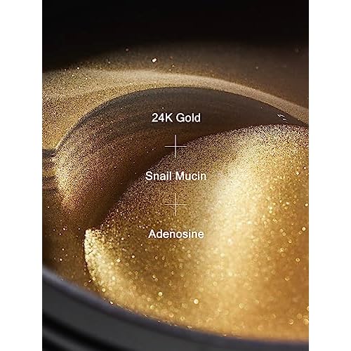 MIZON Snail Gold Eye Gel Patches + Snail Repair Intensive Ampoule, Moisturizing, anti-aging, skin regeneration, Reduces Puffiness, Dark Circles treatment