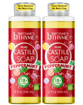 Brittanie's Pure Castile Liquid Soap Peppermint 64 Fl Oz - Nourishing Hand Wash with Organic Olive & Coconut Oil