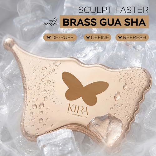 KIRA Golden Brass Butterfly Gua Sha Facial & Body Sculpting Tool