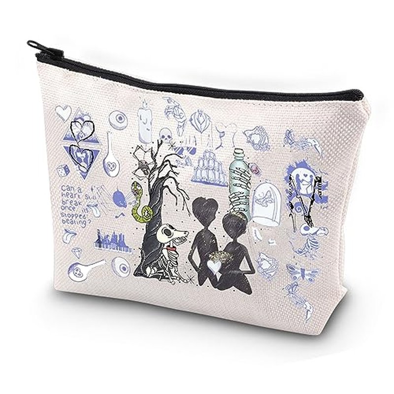 JYTAPP Horror Movie Bride Inspired Cosmetic Bag Halloween Makeup Case For Horror Movie Lover Bride Merchandise Bride Wedding Gift