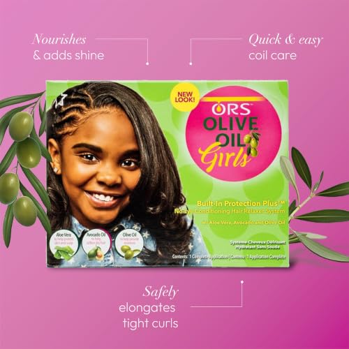 ORS Olive Oil Girls No-Lye Conditioning Hair Relaxer System - Pack of 3