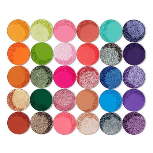 Vibrant Eyeshadow Palette with 30 High Pigment Shades - All Skin Tones