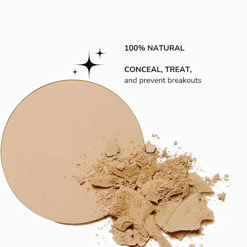 Emani Flawless Matte Powder Foundation Warm Beige - Mineral Compact for Sensitive Skin & Oil Control