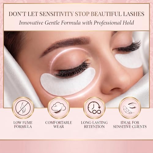Liore Lash Ultra Dark Sensitive Lash Adhesive – Strong Hold, 3–4 Weeks Retention for Eyelash Extensions