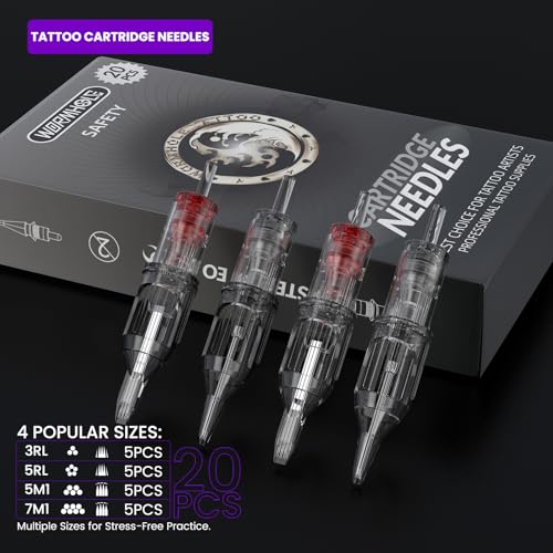 Beginner Tattoo Kit with Rotary Pen, 20 Colors & Needles – Practice Set