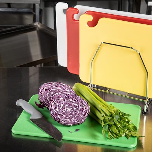 San Jamar 12x18 Inch Assorted Color Cutting Board Set PK4 Food Safety NSF