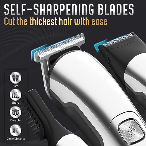 Gifts for Men, Ufree Beard Trimmer with Charger, Electric Razor Shavers Hair Clippers for Men, Nose Hair Trimmer Mustache Body Face Beard Grooming Kit