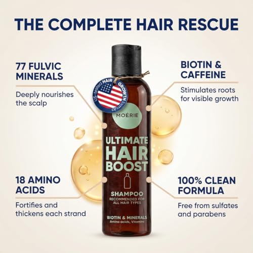 Moerie Hair Growth Shampoo Triple Set for Men & Women - Natural Thickening Solution