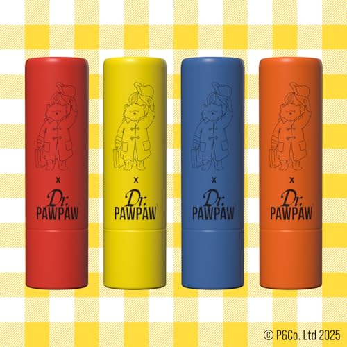 Dr. PawPaw Paddington Travel Collection - Natural Lip Balm with Aloe Vera - Gluten Free Lip Moisturizer to Nourish, Soften and Hydrate - 4 pc