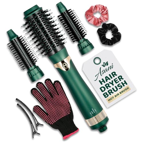 Multipurpose Hot Air Brush with Interchangeable Heads for Hair Styling