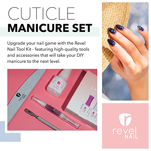 Nail Tool Kit for Manicure Pedicure - Dip Powder & Gel Polish Set with Buffers & Clipper