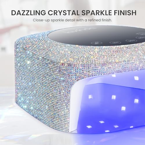 Lavinda A-diamond Cordless UV LED Nail Lamp for Gel Nails, Sparkle Rhinestones