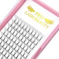 PRO LASHBEAUTY Premade Fans Eyelash Extensions 5D-D-0.10-12 Black PTB Vegan Volume Lash Extensions 9 to 20 mm Pair
