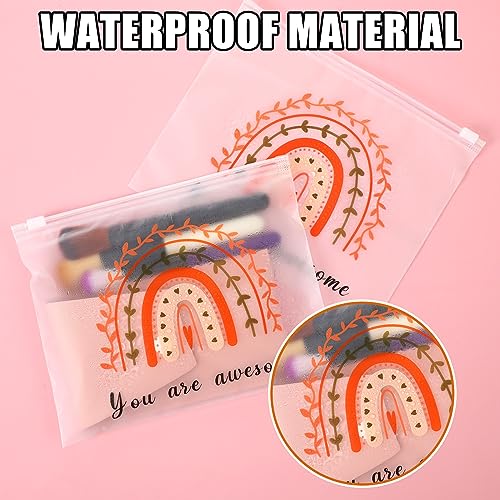 Sweetude 150 Pcs Makeup Bags Inspirational Gifts Bulk for Women Cosmetic Bag EVA Mother Party Favor Thank You Gifts Teacher Nurse Rainbow Toiletry Pouch with Zipper(Rainbow)
