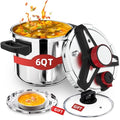 6.3 Quart 3-in-1 Stainless Steel Pressure Cooker - Fast & Safe Cooking
