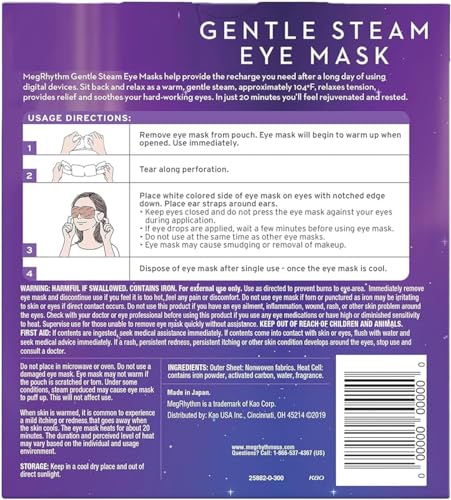 Shokunin Megurism Chamomile Steam Hot Eye Mask Pack of 12 - Gentle Relaxation