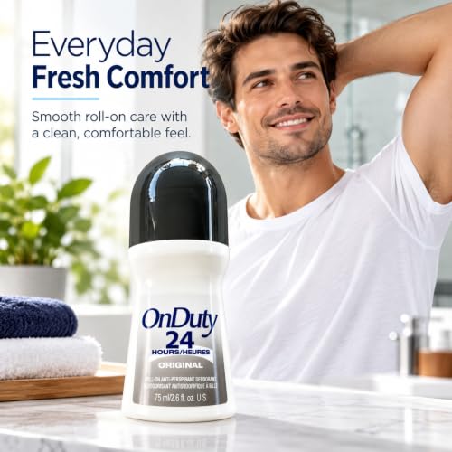 On Duty Original Roll-On Antiperspirant Deodorant Pack of 5 - 2.6 Fl Oz Each