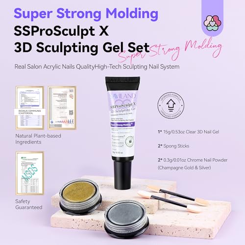 SAVILAND Clear Dip Powder Nail Kit Starter with Nail Dehydrator and Primer