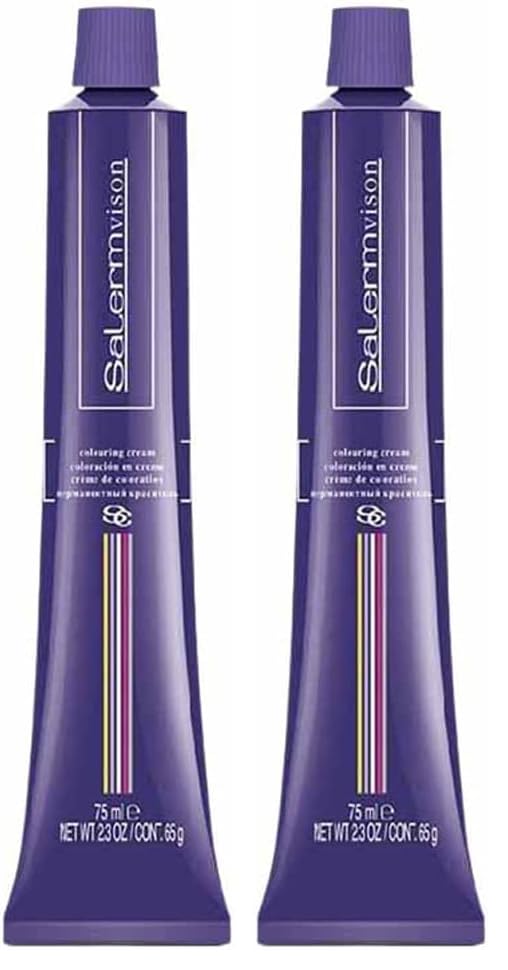 Salermvison Hair Coloring Cream Dark Blonde #6 - 2.3 Fl Oz Pack of 2