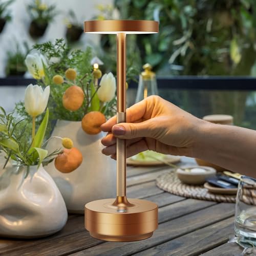 SAKRINGT 2 Pack Rechargeable LED Cordless Table Lamps Outdoor Indoor Waterproof