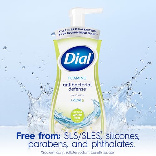 Antibacterial Foaming Hand Wash - White Tea Scent, 7.5 fl oz Pack of 6 - Dial