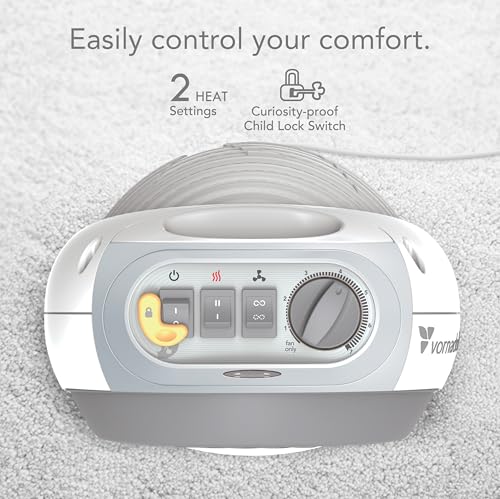 Vornadobaby Tempa Nursery Space Heater with Safety Lock & Tip-Over Protection