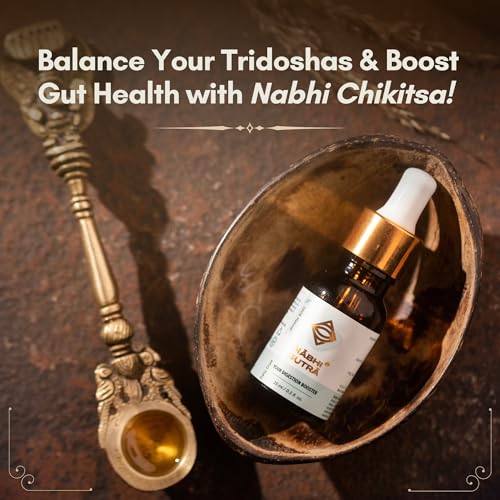 Belly Button Oil for Digestion Support with Castor Ginger Black Seed Coconut Oil - 15ml