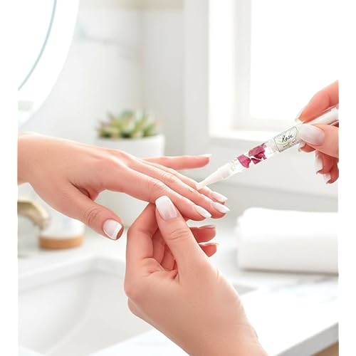 Cuticle Oil Trio ? Lavender, Jasmine & Rose Pens with Real Flower Petals ? Nourishes, Strengthens, Repairs & Protects ? Natural Gift Set (3 Pack)
