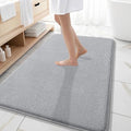 Memory Foam Bathroom Rug 59x35 Light Grey Absorbent Non-Slip Bath Mat
