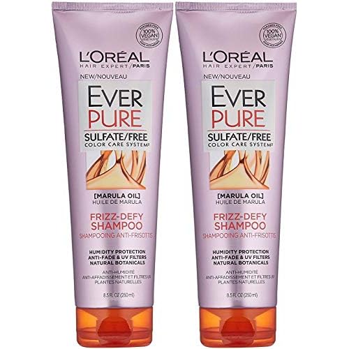 L¡¯Oreal Paris EverPure Sulfate Free Frizz Defy Shampoo, 8.5 Ounce (Pack of 2)