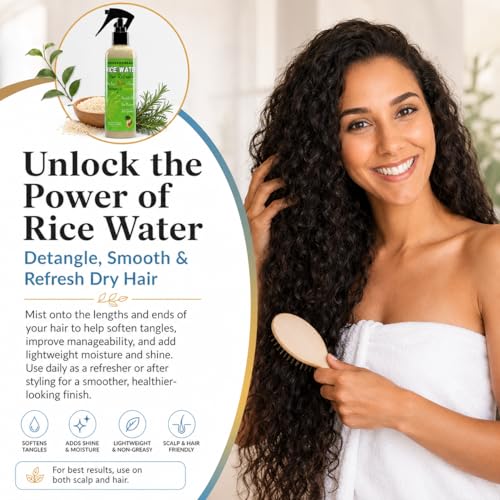Fermented Rice Water Hair Refresher with Rosemary & Biotin - 12oz - All Hair Types