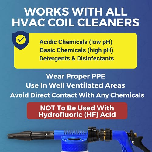 Coil Cannon Coil Cleaner Sprayer - Automatic Foaming & 5 Ratios - HVAC & AC Coil Cleaning