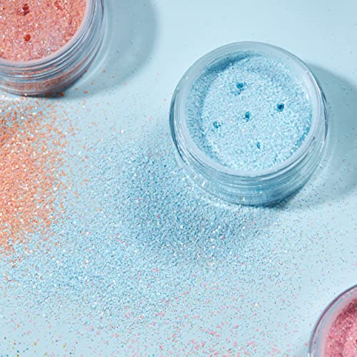 Pastel Glitter Shakers by Moon Glitter ? 100% Cosmetic Glitter for Face, Body, Nails, Hair and Lips - 0.10oz - Set of 6 colours