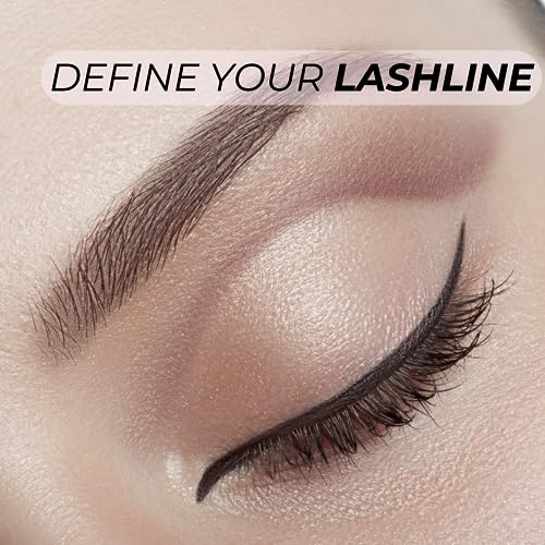 Black Dipliner, Longwearing with Ultra-Fine Tip Applicator, Cruelty-free, Paraben-Free, Long Lasting, Easy-to-Apply Liner Brush, Gift for Women,1 Count