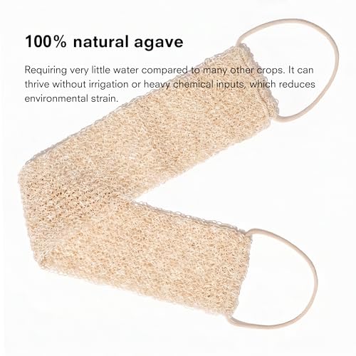 Public Goods Natural Agave Fiber Exfoliating Body Scrubber - Eco-Friendly Long-Handle Loofah