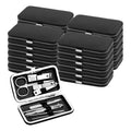 12pack Manicure Set in Bulk, Nail Clippers Kit Stainless Steel Fingernail Clippers Set, Sturdy Nail Tip Cutter Trimmers Professional Grooming Toenail Clippers Personal Pedicure Kits (8-in-1, Black)