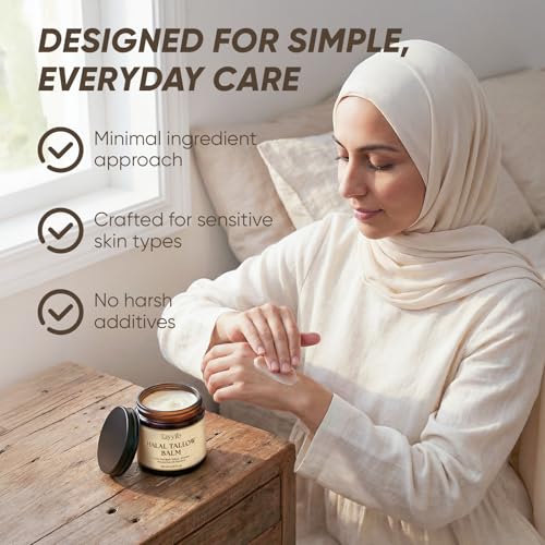 Tayyib Halal Tallow Balm, Manuka Honey and Grass-Fed Tallow Moisturizer for Face & Body, Unscented, Whipped smooth, absorbs fast, no heaviness, 4 oz