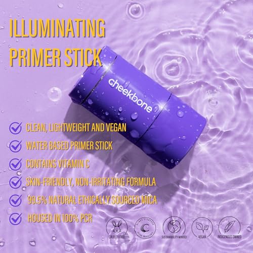 Cheekbone Starlight Illuminating Primer Stick, Face Primer, Lightweight Glow & Makeup Base, Vegan & Cruelty-Free, 1.05 oz.
