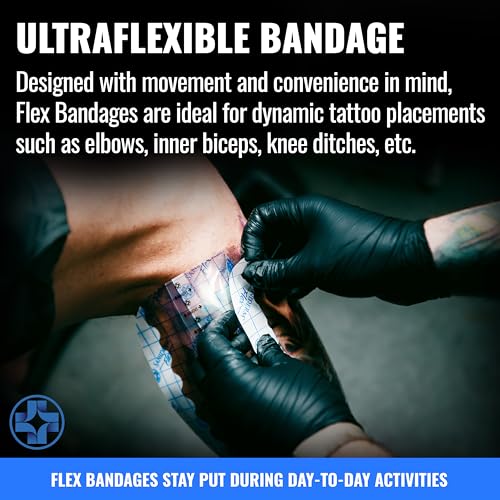 Saniderm Flex Tattoo Bandage Personal Pack 10.2 in x 2 yd Waterproof, Sterile, Latex-Free