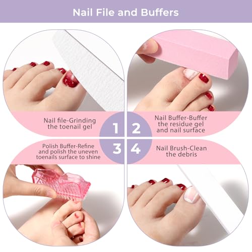 Toe Nail Soaking Bowl Set for Pedicure Gel Polish Remover with Nail Tools