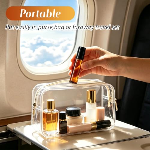 Amber Rose Quartz 10ml Essential Oil Roller Bottles, 60 Pack – Leakproof