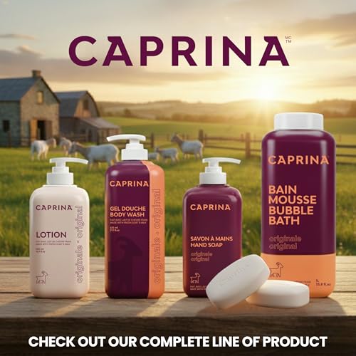 Caprina Goat Milk Soap Bar with Exfoliating Bag - 3.17 oz Pack of 24, Sensitive Skin