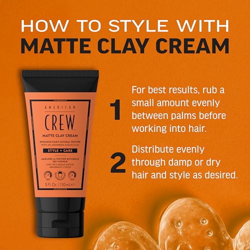 American Crew Matte Clay Cream for Men - Medium Hold & Natural Finish, 5 oz - Variation of THIS listing