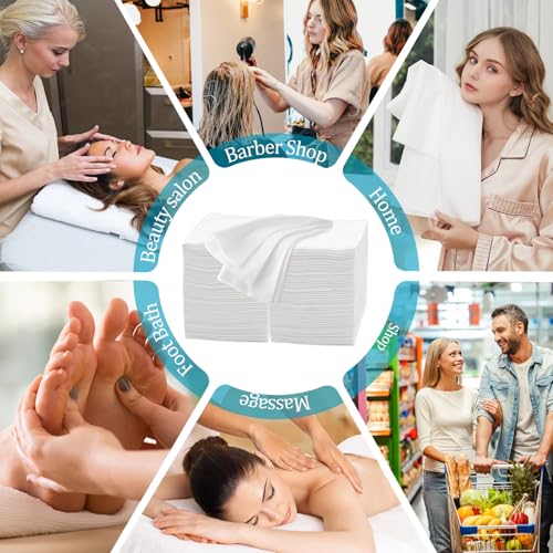 Disposable Hair & Body Towels 100 PCS Ultra Soft Quick Dry Spa Towels 28x12in